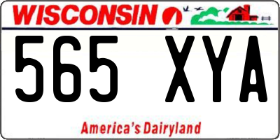 WI license plate 565XYA