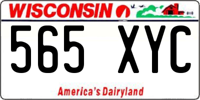 WI license plate 565XYC