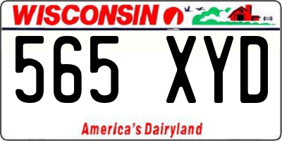 WI license plate 565XYD