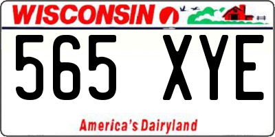 WI license plate 565XYE