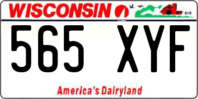 WI license plate 565XYF