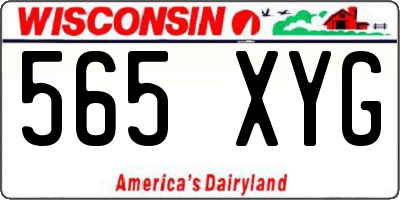WI license plate 565XYG