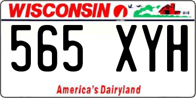 WI license plate 565XYH