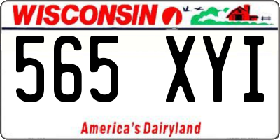WI license plate 565XYI
