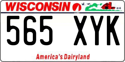 WI license plate 565XYK
