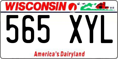 WI license plate 565XYL