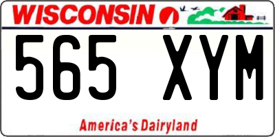 WI license plate 565XYM