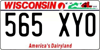 WI license plate 565XYO