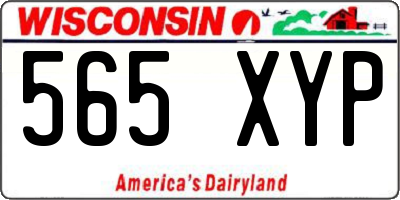 WI license plate 565XYP