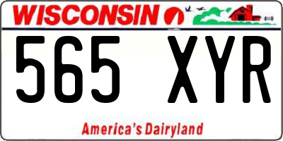 WI license plate 565XYR