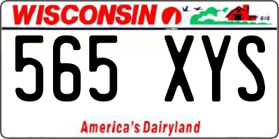 WI license plate 565XYS