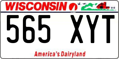 WI license plate 565XYT