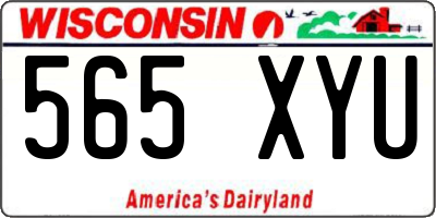 WI license plate 565XYU