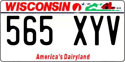WI license plate 565XYV