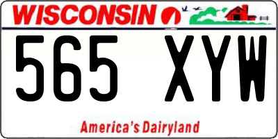 WI license plate 565XYW