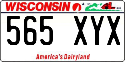 WI license plate 565XYX