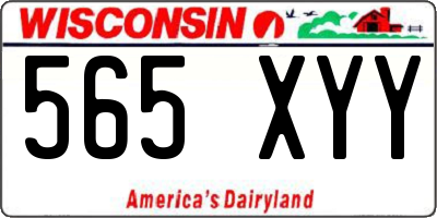 WI license plate 565XYY