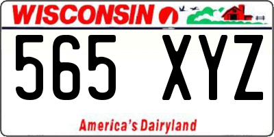 WI license plate 565XYZ