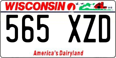 WI license plate 565XZD
