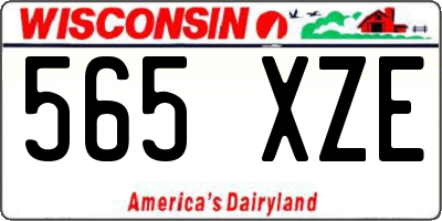 WI license plate 565XZE