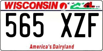 WI license plate 565XZF