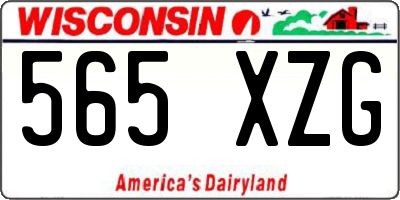 WI license plate 565XZG