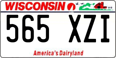 WI license plate 565XZI