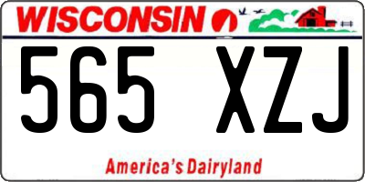 WI license plate 565XZJ