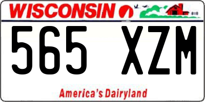 WI license plate 565XZM