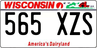 WI license plate 565XZS