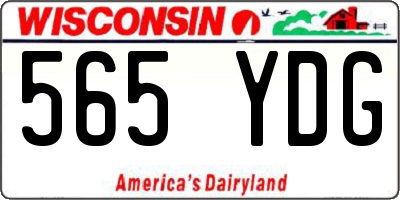 WI license plate 565YDG