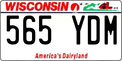 WI license plate 565YDM