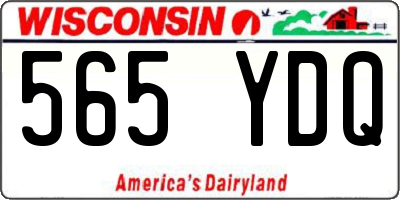 WI license plate 565YDQ