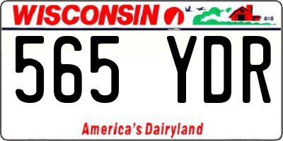 WI license plate 565YDR