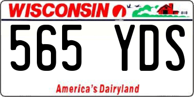 WI license plate 565YDS