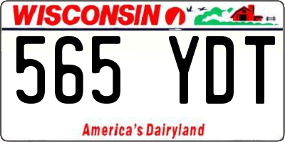 WI license plate 565YDT