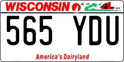WI license plate 565YDU
