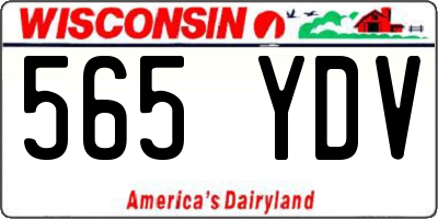 WI license plate 565YDV