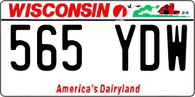WI license plate 565YDW