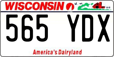 WI license plate 565YDX