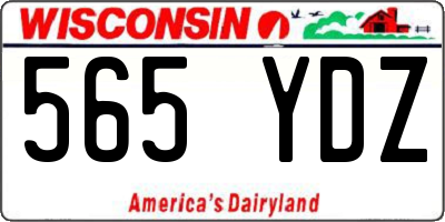 WI license plate 565YDZ