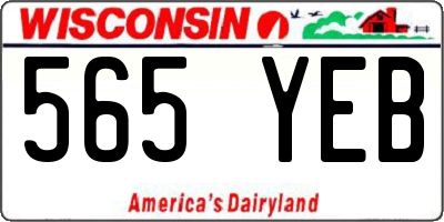 WI license plate 565YEB