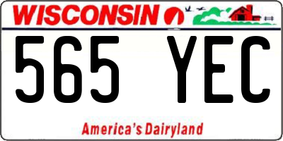 WI license plate 565YEC