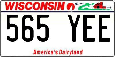 WI license plate 565YEE