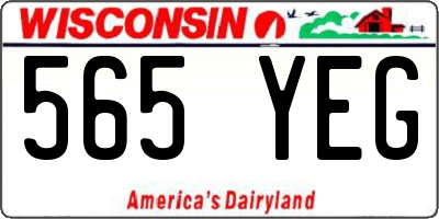 WI license plate 565YEG