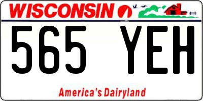 WI license plate 565YEH