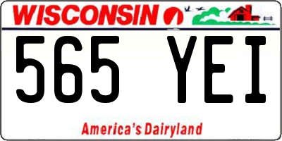 WI license plate 565YEI