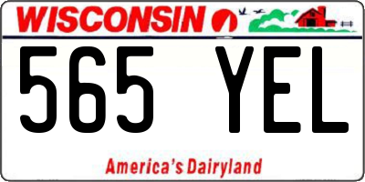 WI license plate 565YEL