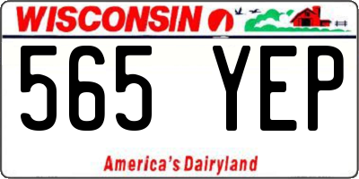 WI license plate 565YEP
