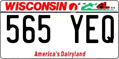 WI license plate 565YEQ